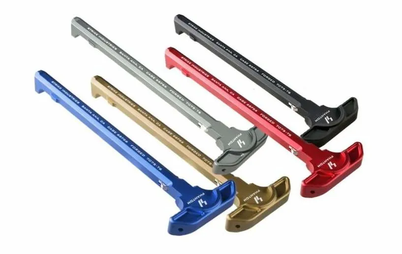Strike Industries Latchless Charging Handle - (Black, FDE, Red, Blue, Grey) - MSRP-$35.95 best AR – 15 charging handles