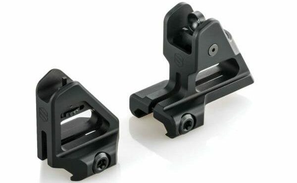 Tactical Foldable AR Front And Rear Flip Up Backup Sights BUIS MBUS Set 223 5.56 